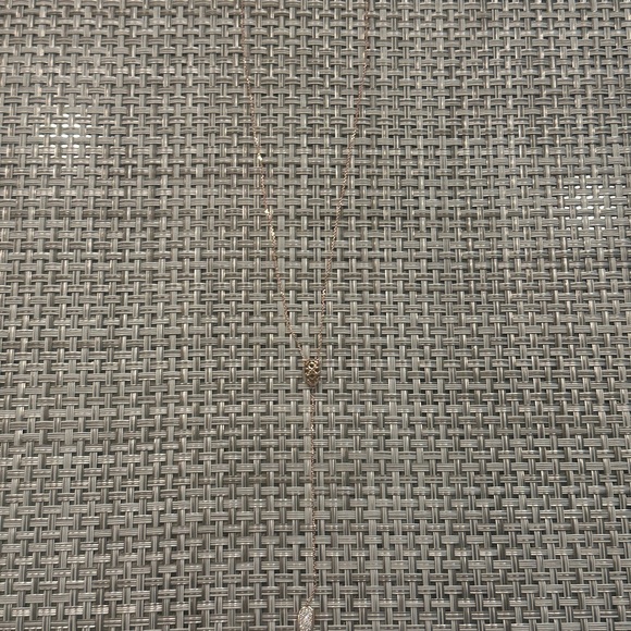 Kendra Scott 0.4 ct Jubiee 14k Rose Gold Y Necklace in White Diamond - Picture 6 of 6